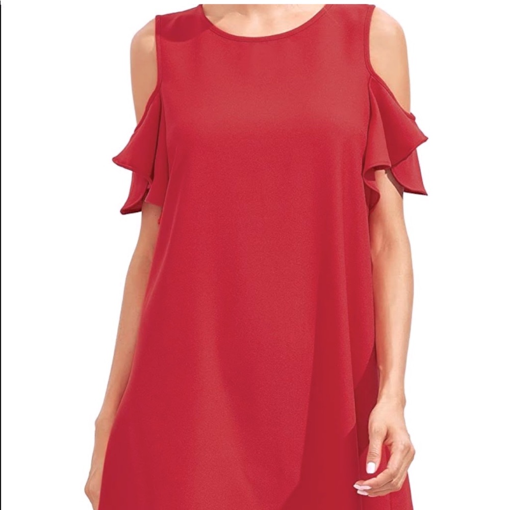 NWT!!!  Papillon Cold Shoulder Shift Dress, XS